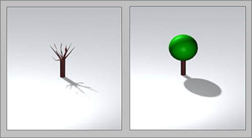 Baum (animiert)  3D-Beispielsignaturen auf einer zweiten Generalisierungsstufe