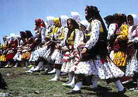 Young girls joining the festival