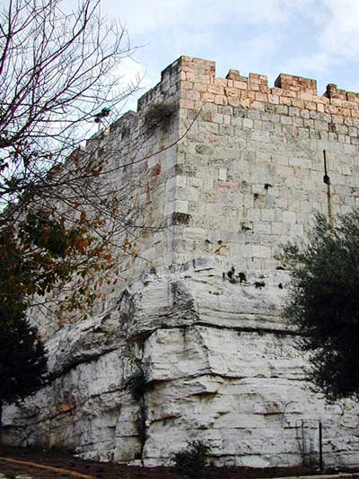 Northeast corner of the Temple Mount, photo by the author.